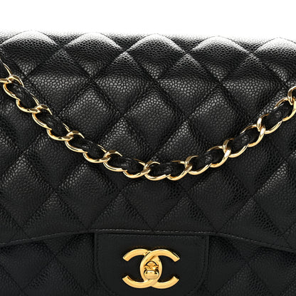 Chanel Caviar Quilted Jumbo Double Flap Black 8 of 10