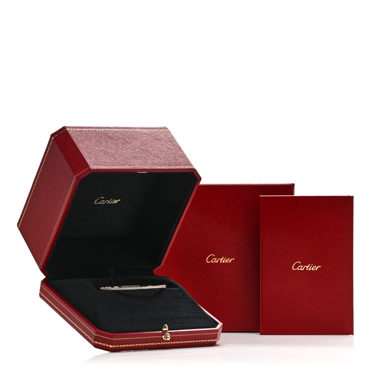 Cartier 18K Yellow Gold Diamond Etincelle de Cartier Bangle Bracelet 17 4 of 4