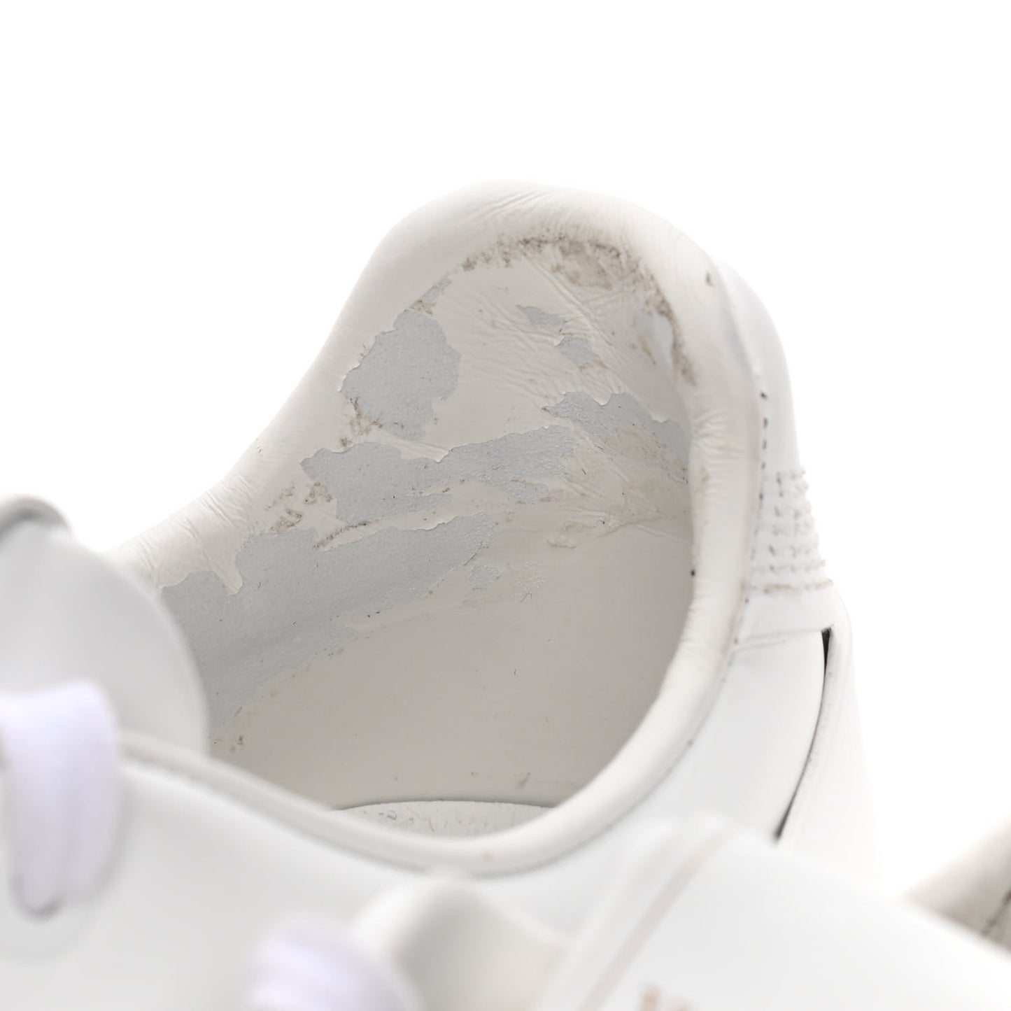 Calfskin Womens Backnet Sneakers 37.5 White