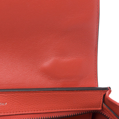 Celine Drummed Calfskin Suede Small Trapeze Vermillion 11 of 11