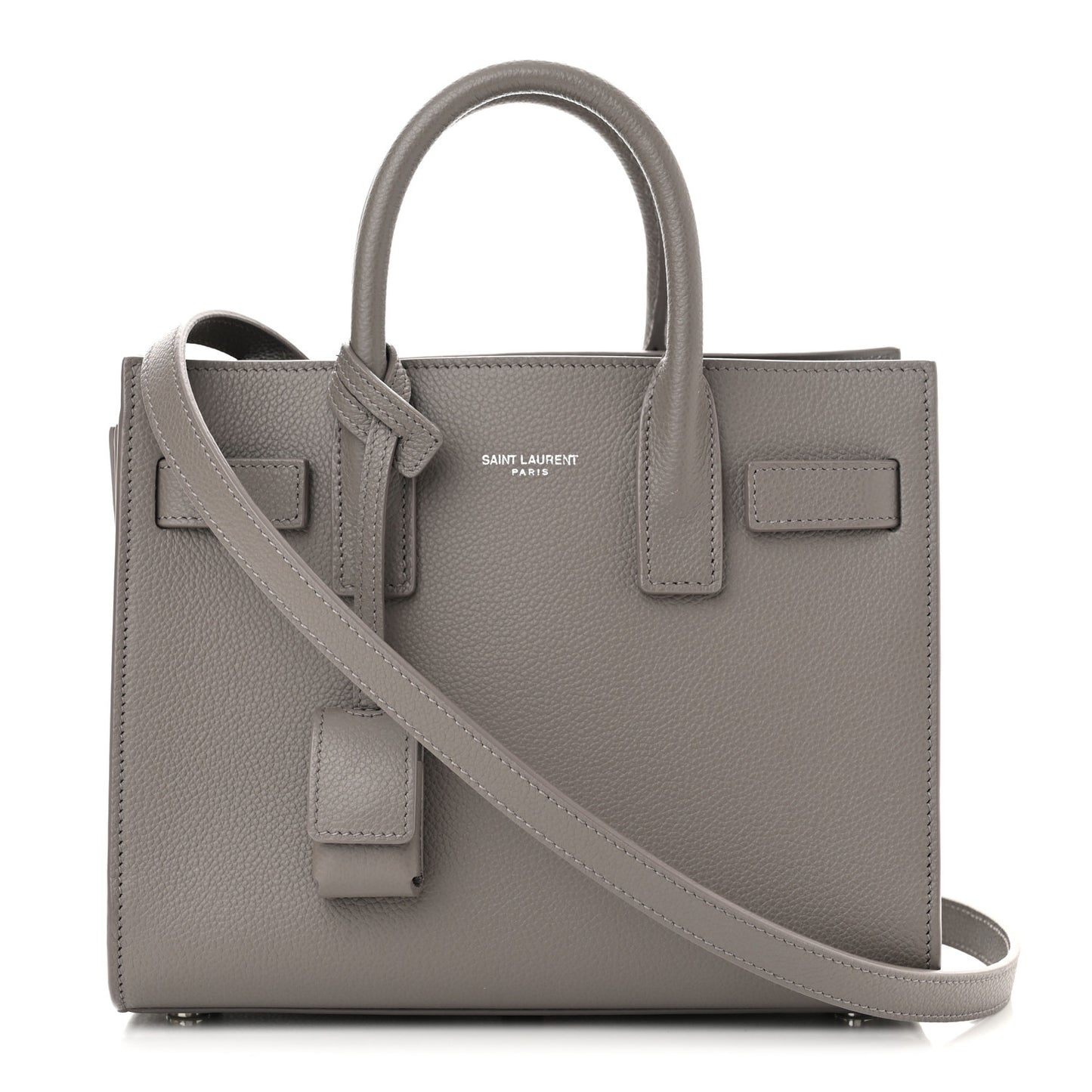 Grained Calfskin Nano Sac De Jour Fog