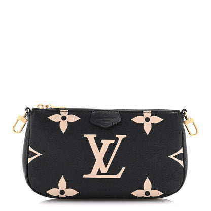 Louis Vuitton Empreinte Monogram Giant Multi Pochette Accessories Mini Pochette Black Beige 1 of 10