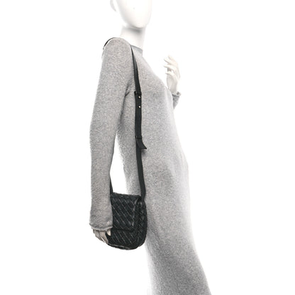 Bottega Veneta Nappa Intrecciato Mini Vertical Cobble Shoulder Bag Black 2 of 10