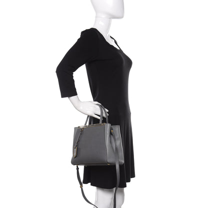 Fendi Vitello Elite Petite 2Jours Tote Grigio Grigio Chiaro 3 of 13