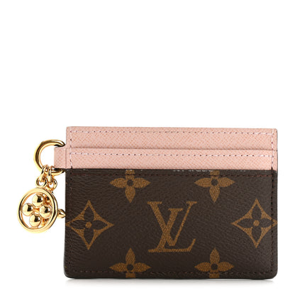 Louis Vuitton Monogram LV Charms Card Holder Rose Ballerine 1 of 6
