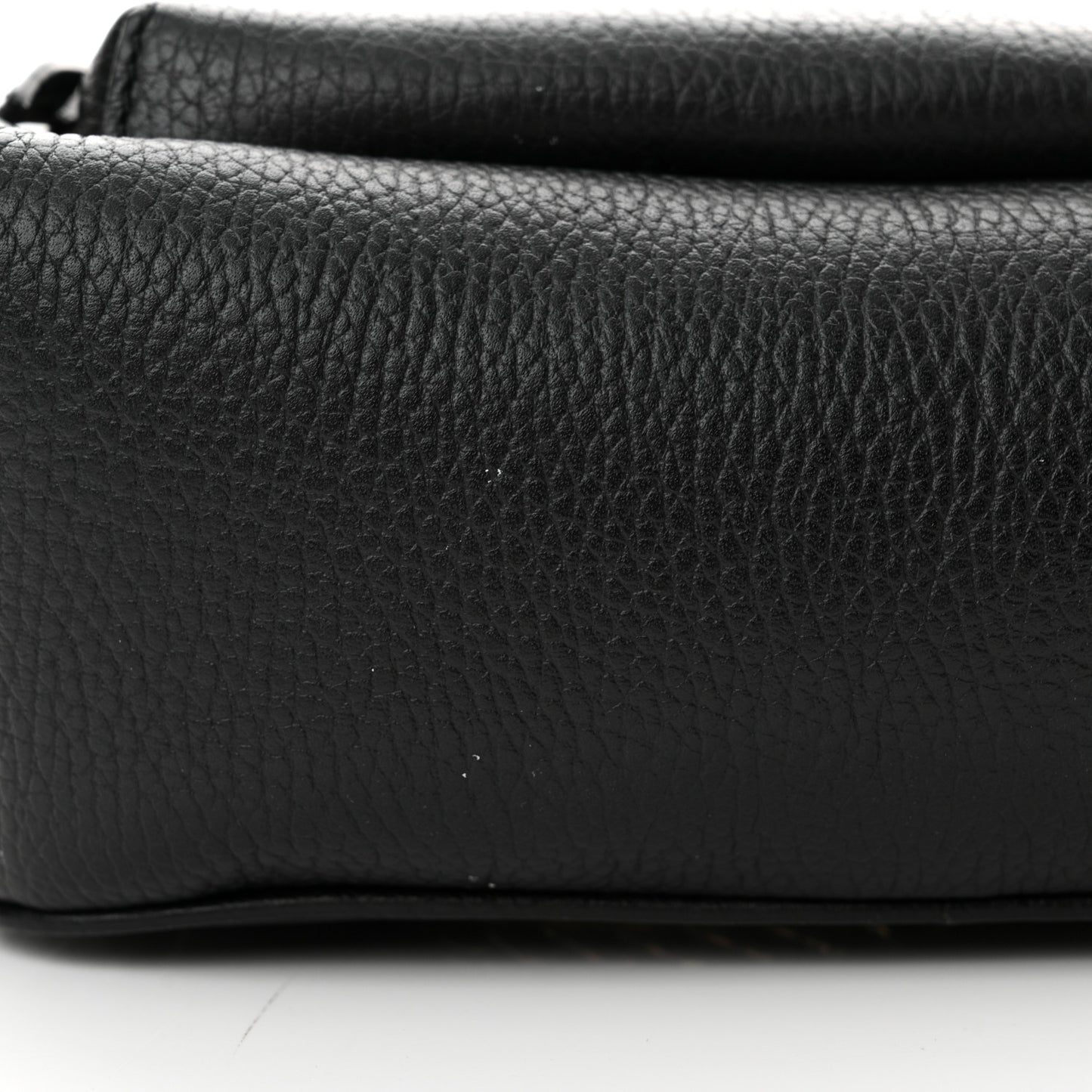 Pebbled Calfskin Soho Chain Backpack Black