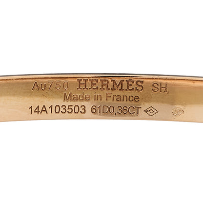 Hermes 18K Rose Gold Diamond PM Kelly Pave Bracelet SH 3 of 3