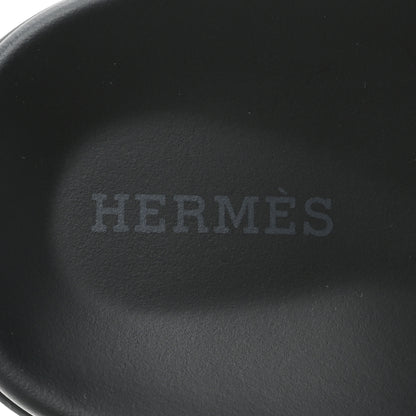 Hermes Calfskin Womens Chypre Sandals 37.5 Black 7 of 8
