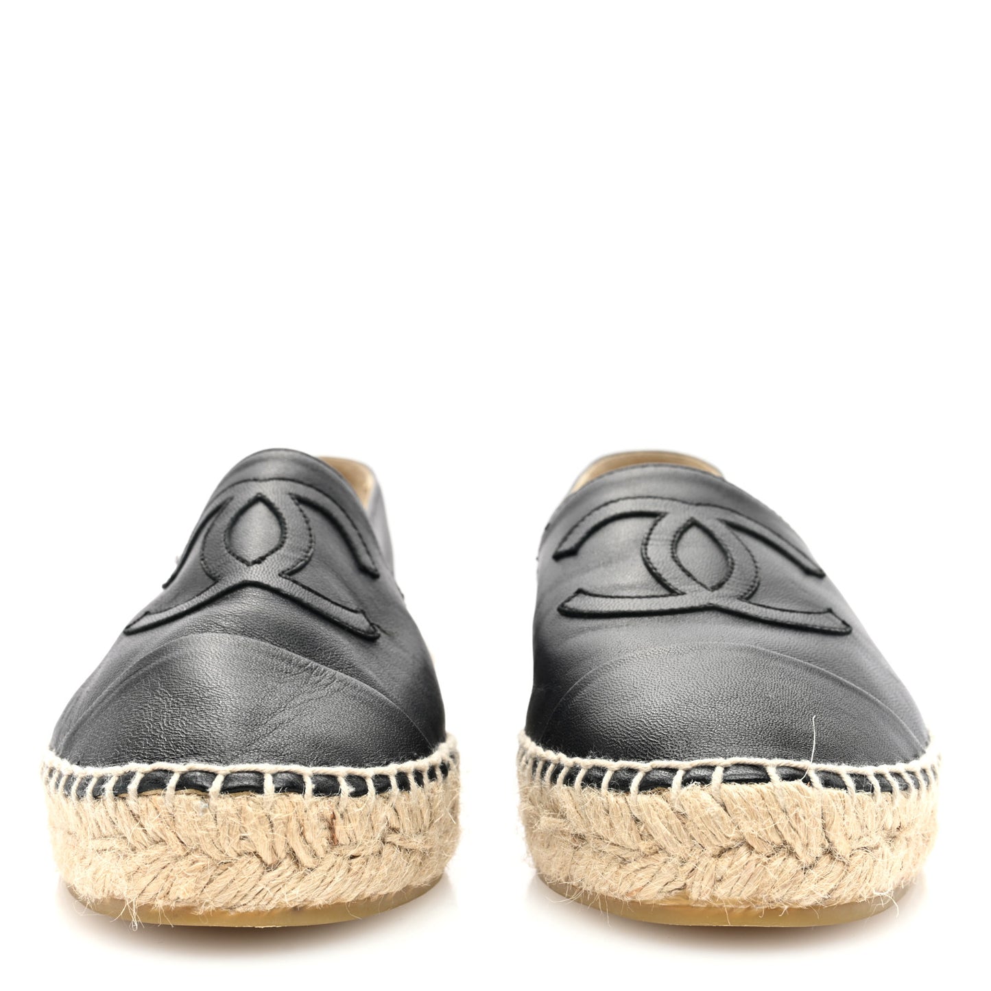 Lambskin CC Espadrilles 37 Black