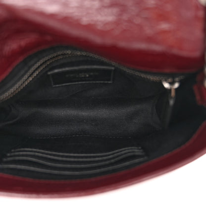 Saint Laurent SAINT LAURENT Crinkled Calfskin Matelasse Monogram Niki Chain Wallet Dark Legion Red 5 of 9