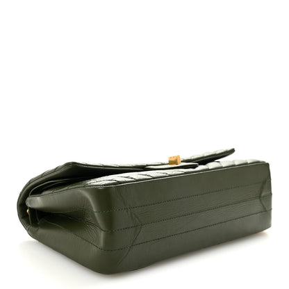 Chanel Aged Calfskin Chevron Quilted 2.55 Reissue 225 Flap Green 4 of 12