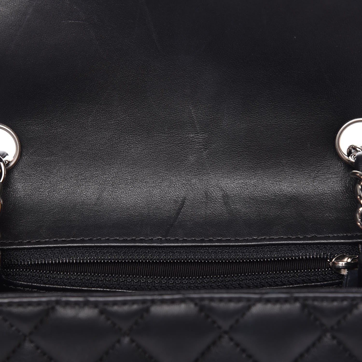 Chanel Lambskin Quilted Mini Square Flap Black 9 of 12