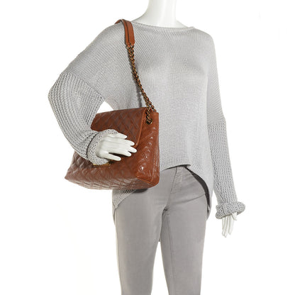 Marc Jacobs Lacquered Lambskin Quilted The XL Single Flap Cognac 2 of 10