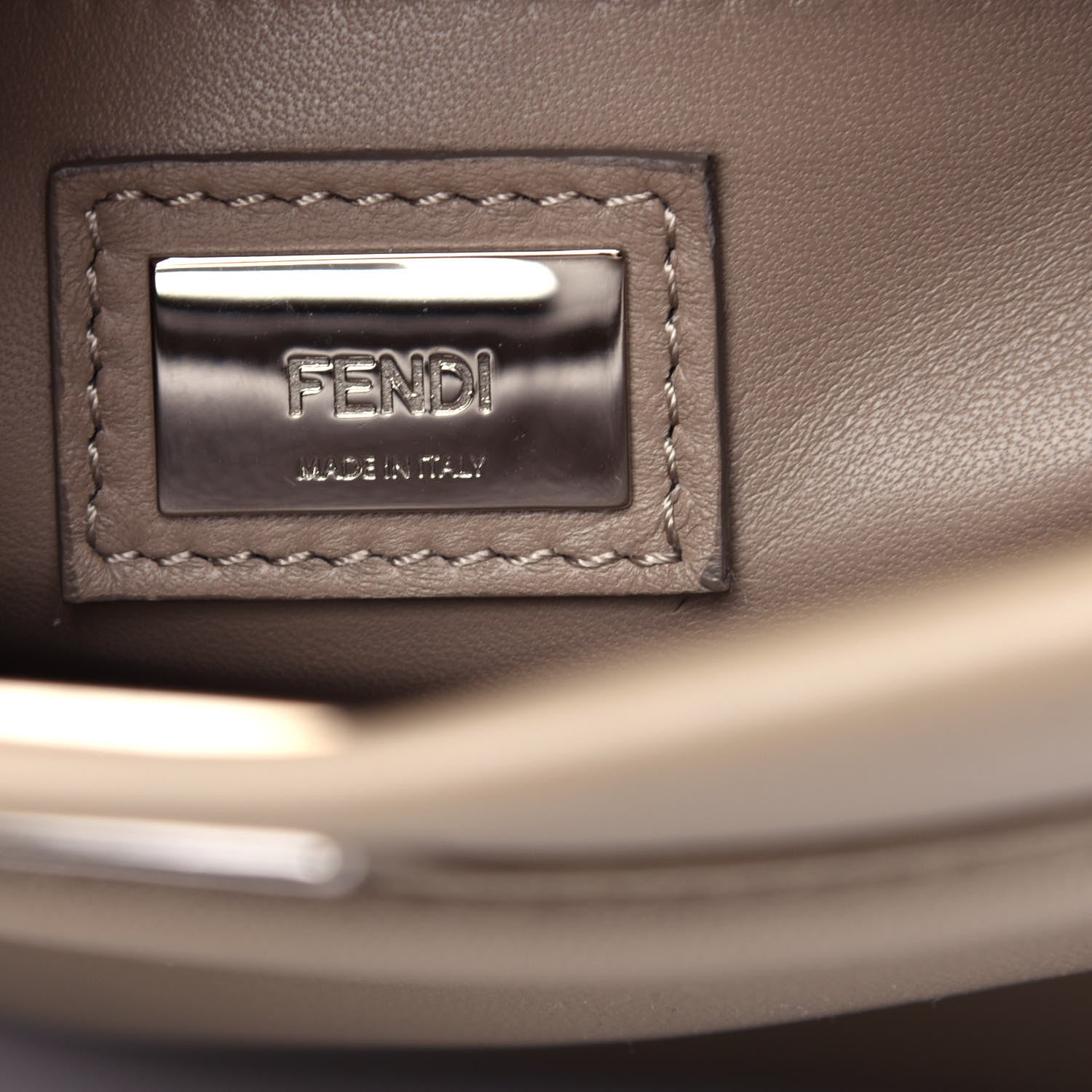 Fendi Nappa Mini Peekaboo Iconic Satchel Tortora 7 of 11