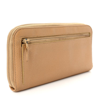 Chanel Caviar Large Timeless CC Zip Around Wallet Beige 3 of 7
