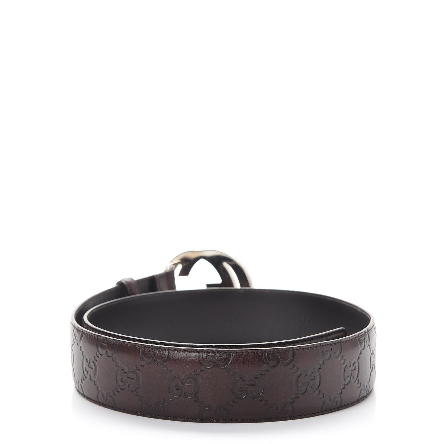 Guccissima Interlocking G Belt 80 32 Dark Brown