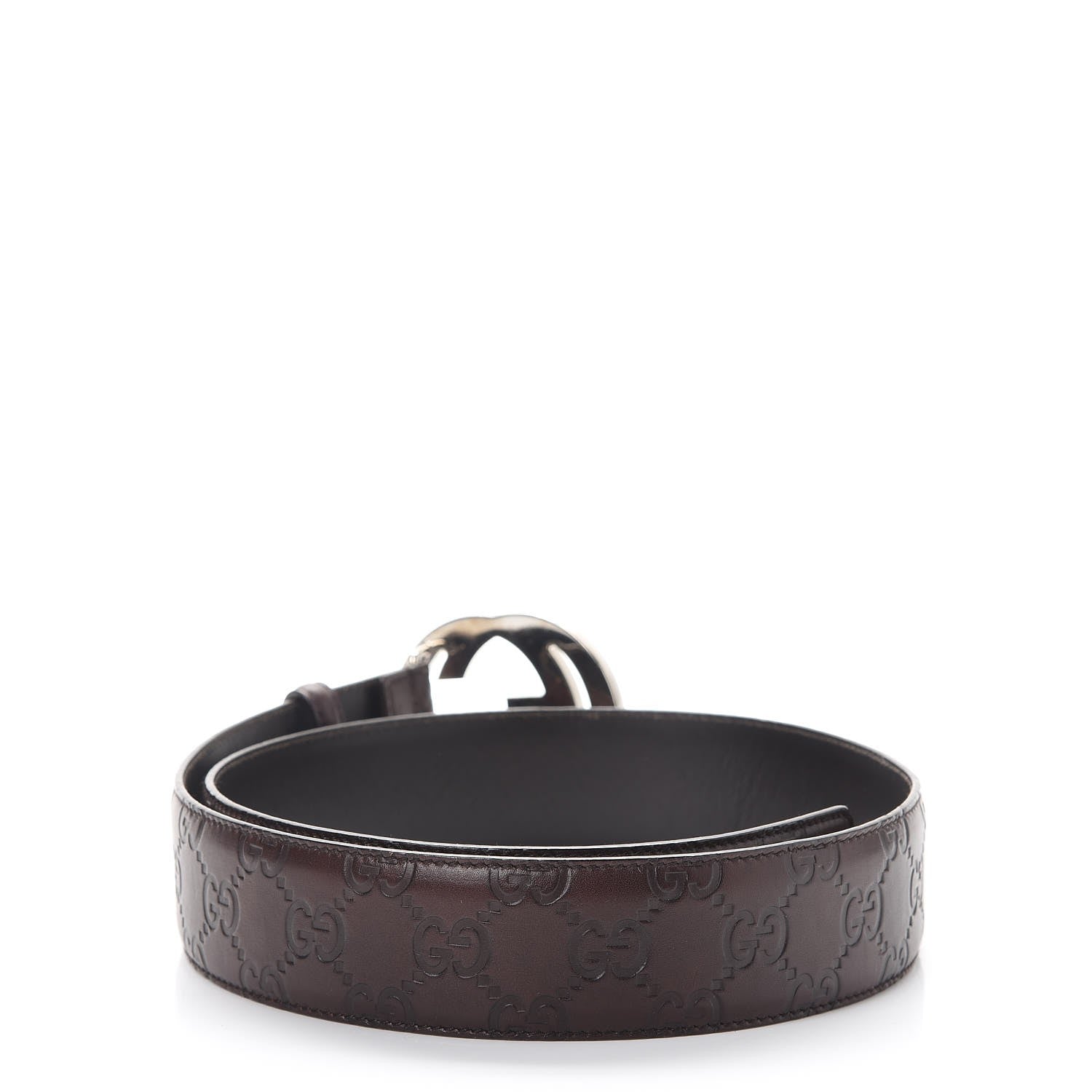 Gucci Guccissima Interlocking G Belt 80 32 Dark Brown 3 of 7