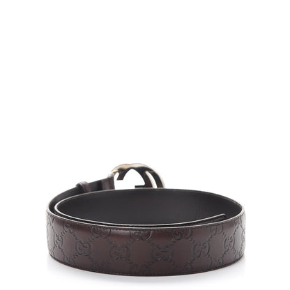 Gucci Guccissima Interlocking G Belt 80 32 Dark Brown 3 of 7