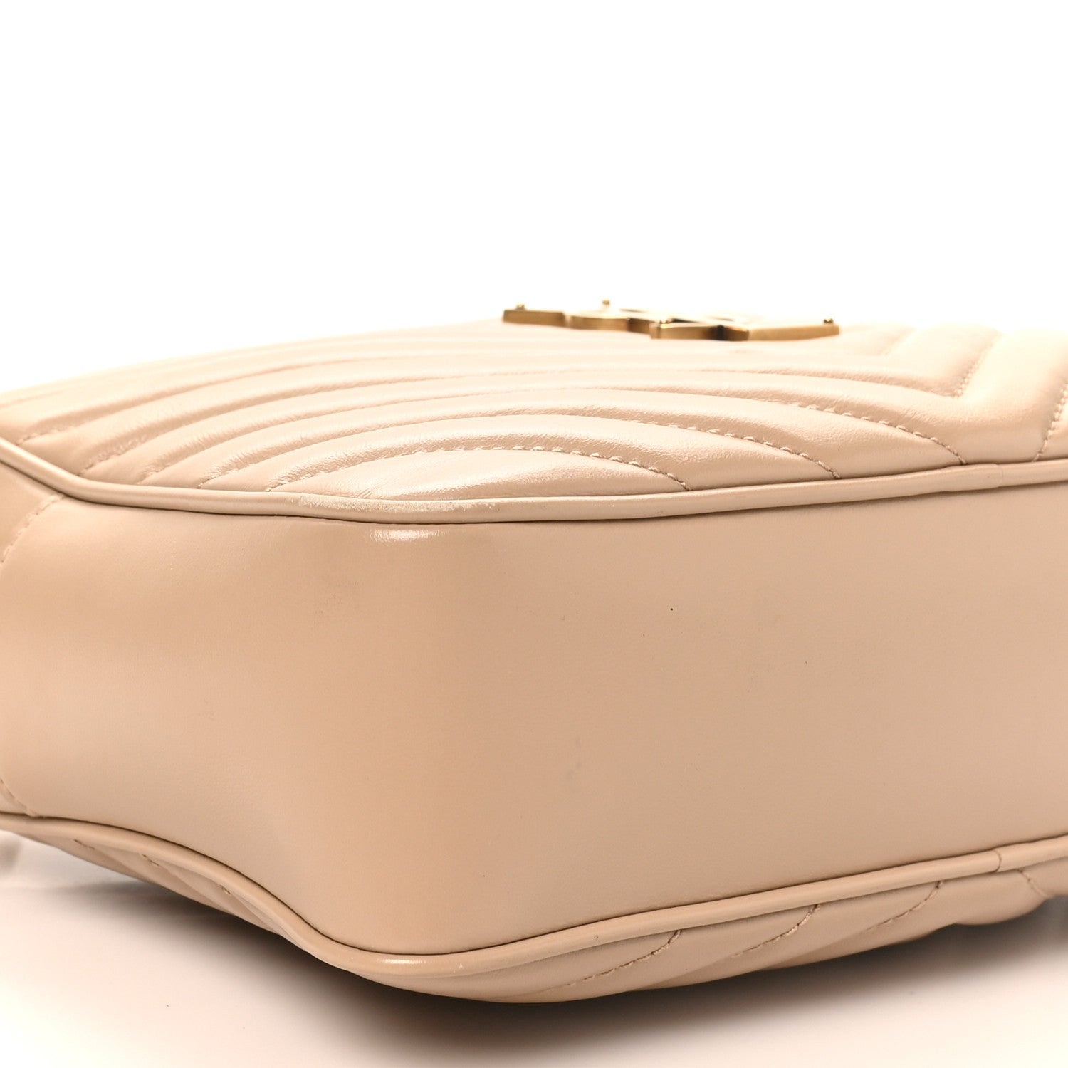 Saint Laurent Calfskin Matelasse Monogram Lou Camera Bag Dark Beige 10 of 12