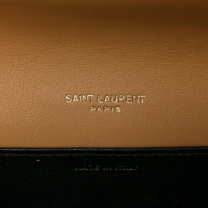 Saint Laurent Micro Raffia Monogram Uptown Chain Wallet Natural Hay Blush 9 of 16