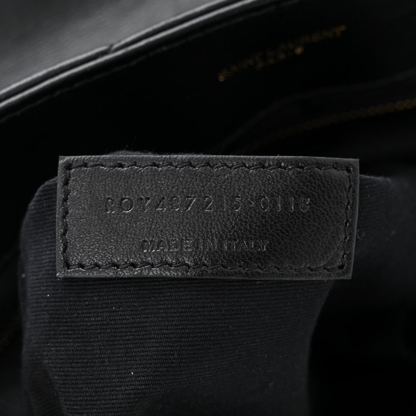 Calfskin Y Quilted Monogram Large Loulou Chain Satchel Black