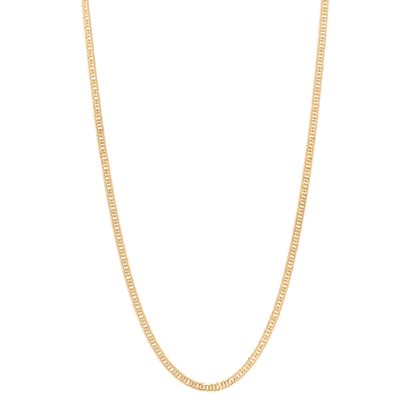 18K Yellow Gold Curb Chain Necklace 19.75"