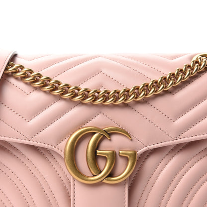 Gucci Calfskin Matelasse Small GG Marmont Shoulder Bag Perfect Pink 10 of 10