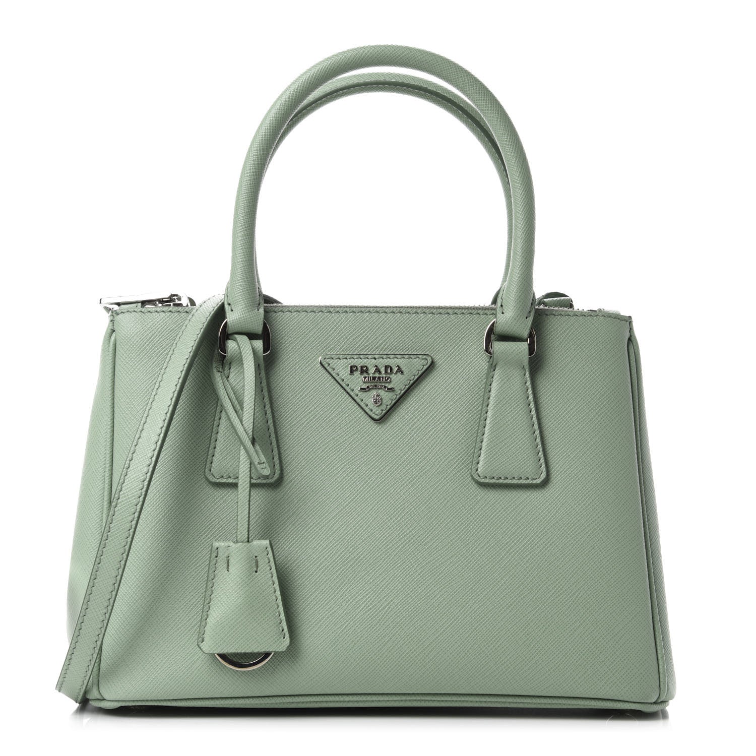 Prada Saffiano Lux Small Galleria Double Zip Tote Acquamarina 1 of 10