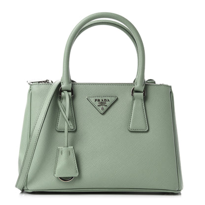 Prada Saffiano Lux Small Galleria Double Zip Tote Acquamarina 1 of 10