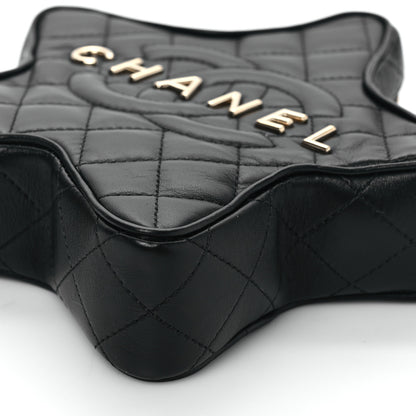 Chanel Lambskin Quilted Walk of Fame Star Bag Black 9 of 9