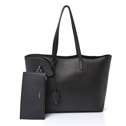Saint Laurent Calfskin Large Shopping Tote Fog 13 of 13