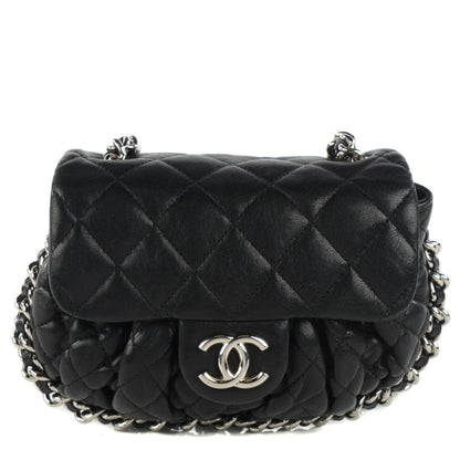 Chanel Washed Lambskin Mini Chain Around Messenger Black 1 of 8