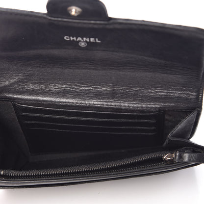 Chanel Lambskin Quilted Small Flap Wallet Black 5 of 11