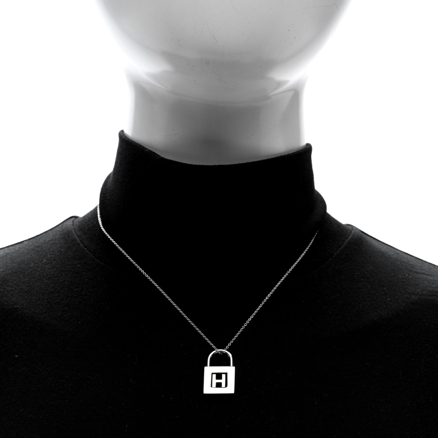 Tiffany Sterling Silver Letter H Lock Charm Pendant 2 of 5