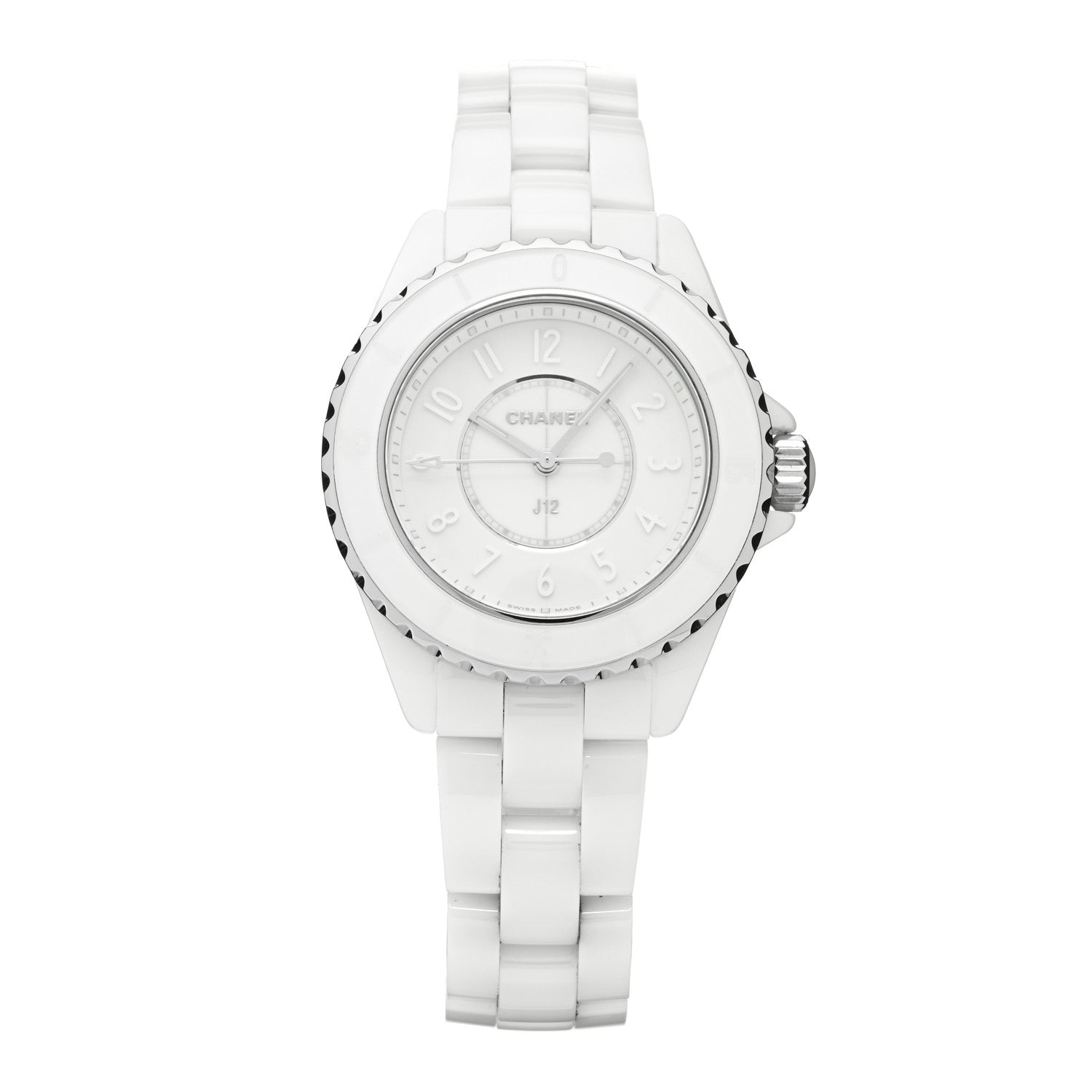 Chanel Stainless Steel Ceramic 33mm J12 Phantom Quartz Watch White 1 of 4