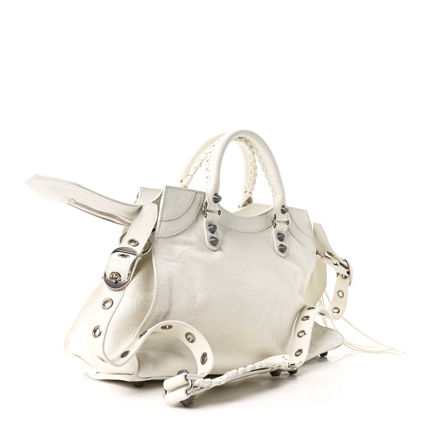 Agneau Arena Neo Cagole City Handbag Optic White