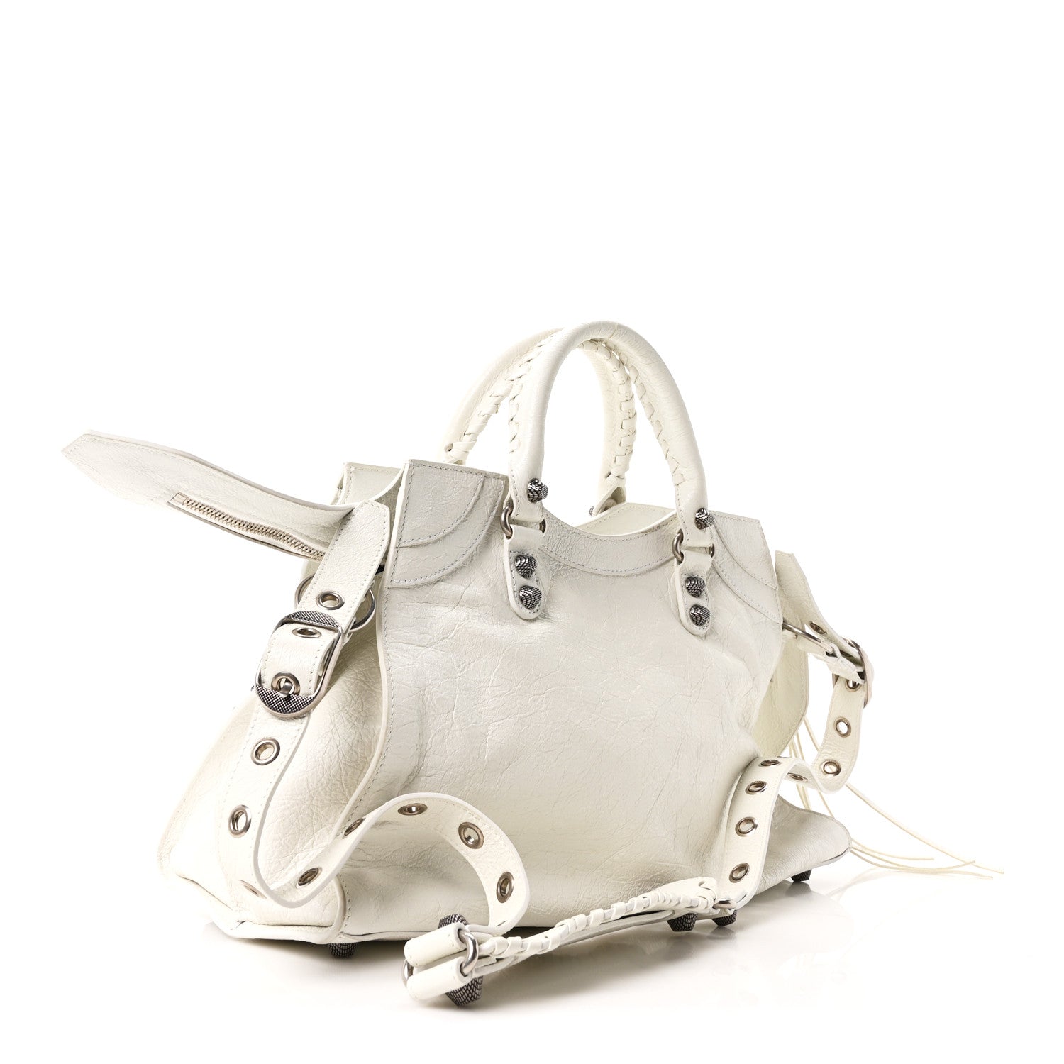 Balenciaga Agneau Arena Neo Cagole City Handbag Optic White 4 of 11