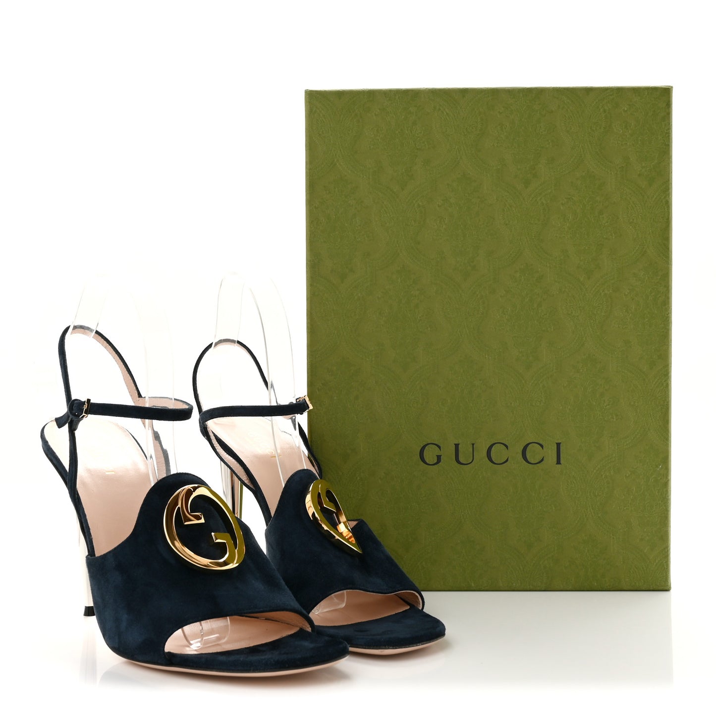 Suede Blondie 100mm Slingback Sandals 40.5 Blondie Blu