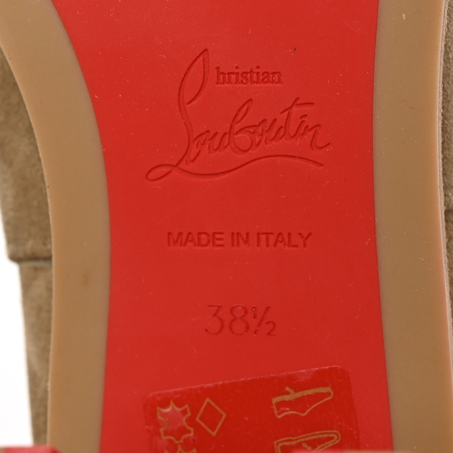 Christian Louboutin Veau Velours Napoleo 70 Boots 38.5 Camel 6 of 6