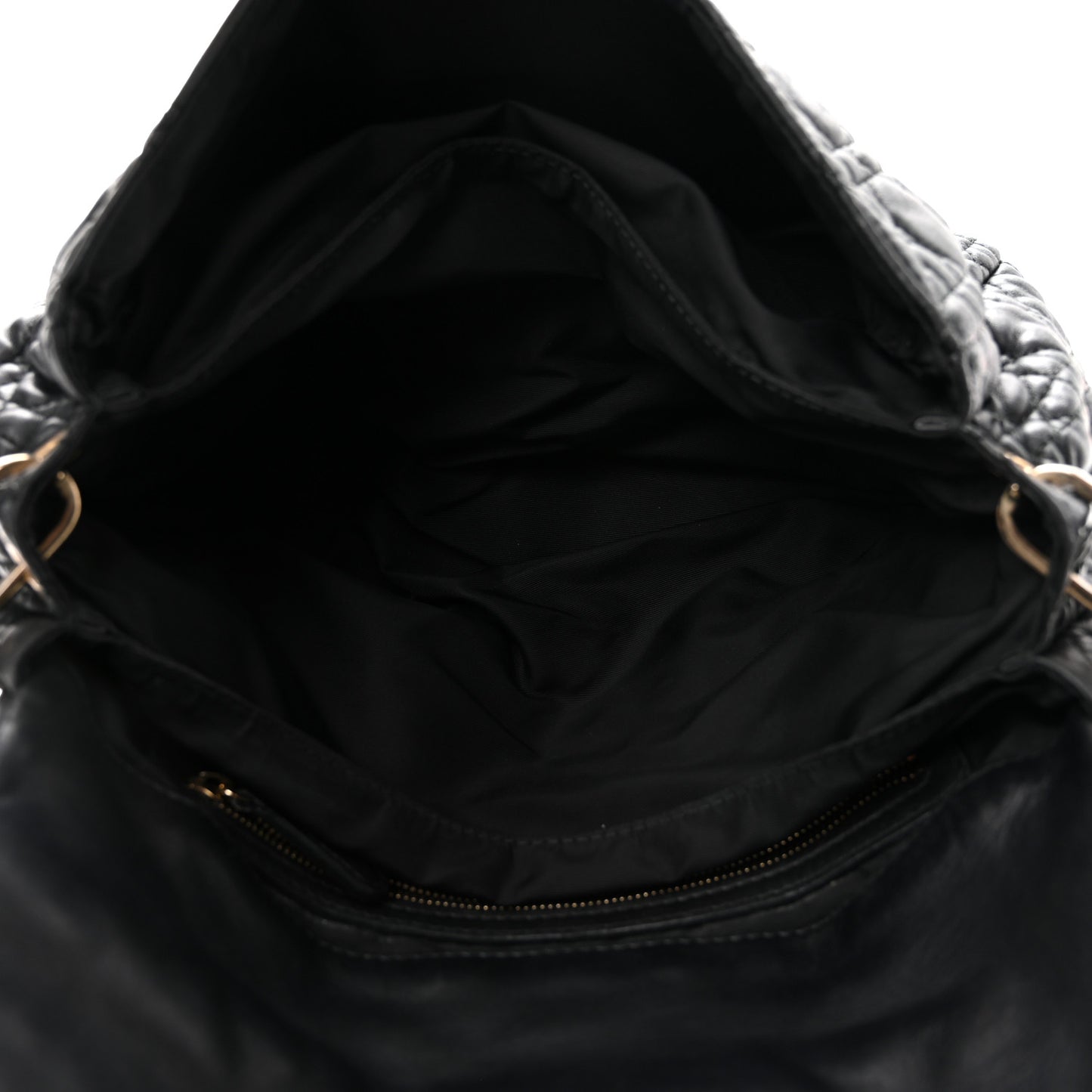 Lambskin Cannage Large New Lock Flap Black