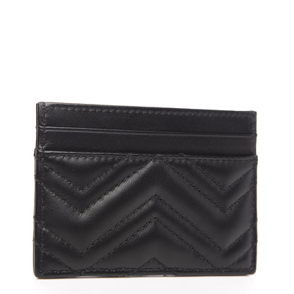 Gucci Calfskin Matelasse GG Marmont Card Holder Black 2 of 6