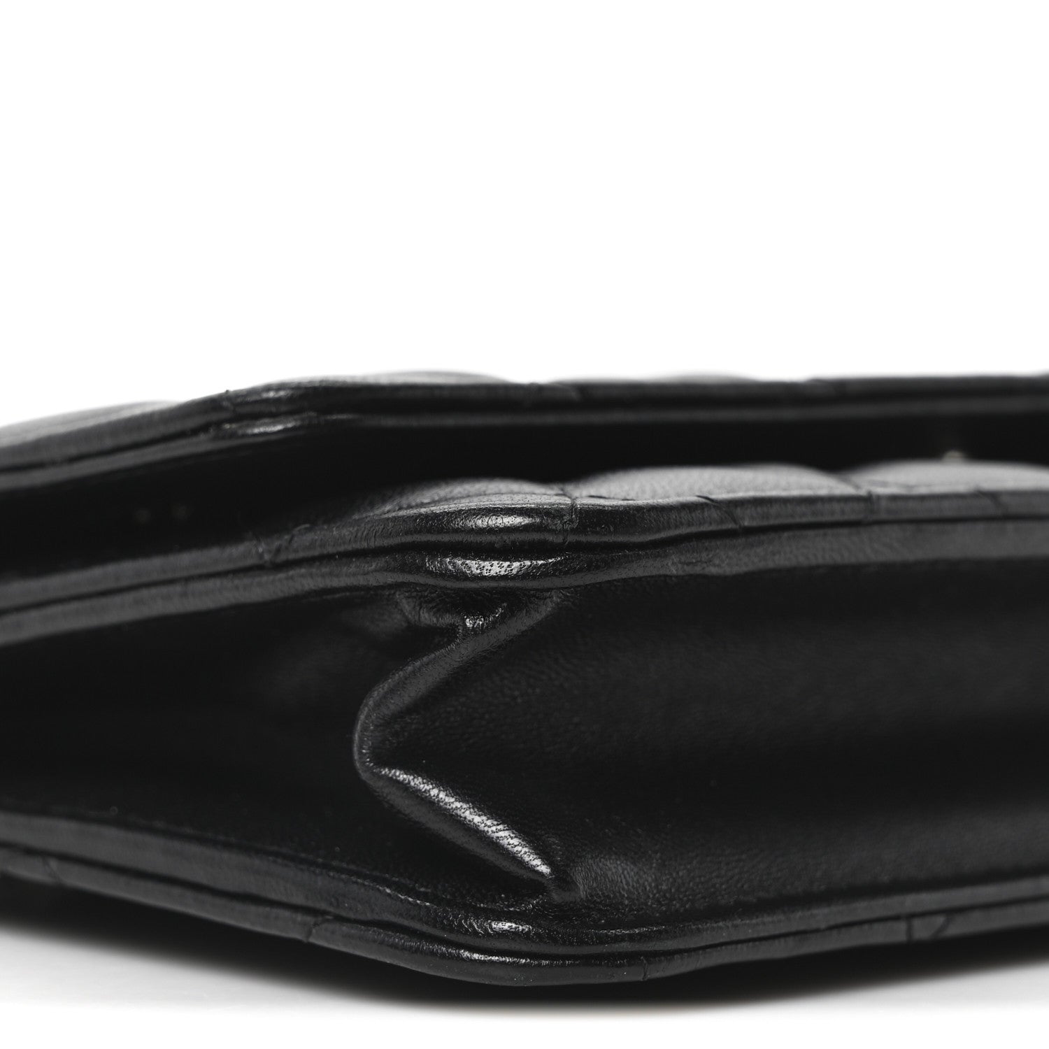Chanel Lambskin Quilted Wallet On Chain WOC Black 9 of 11