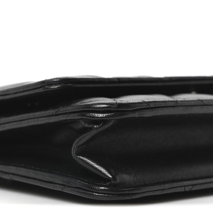 Chanel Lambskin Quilted Wallet On Chain WOC Black 9 of 11