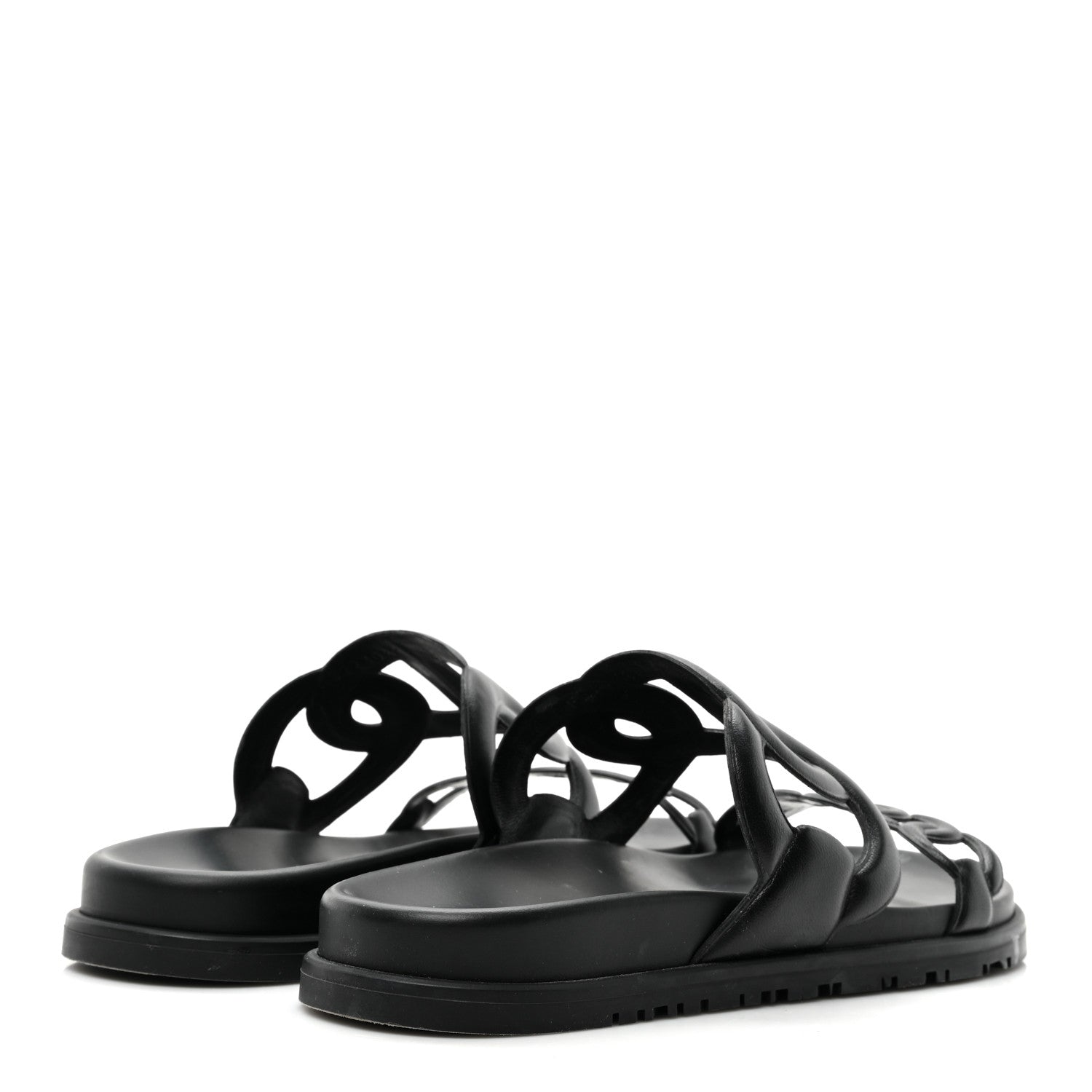 Hermes Nappa Extra Sandals 38 Black 4 of 9