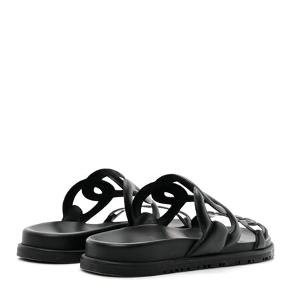 Hermes Nappa Extra Sandals 38 Black 4 of 9
