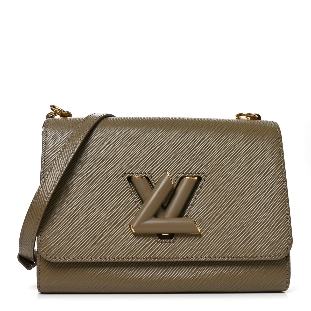 Louis Vuitton Epi Twist Shoulder Bag MM Smokey Brown 1 of 8