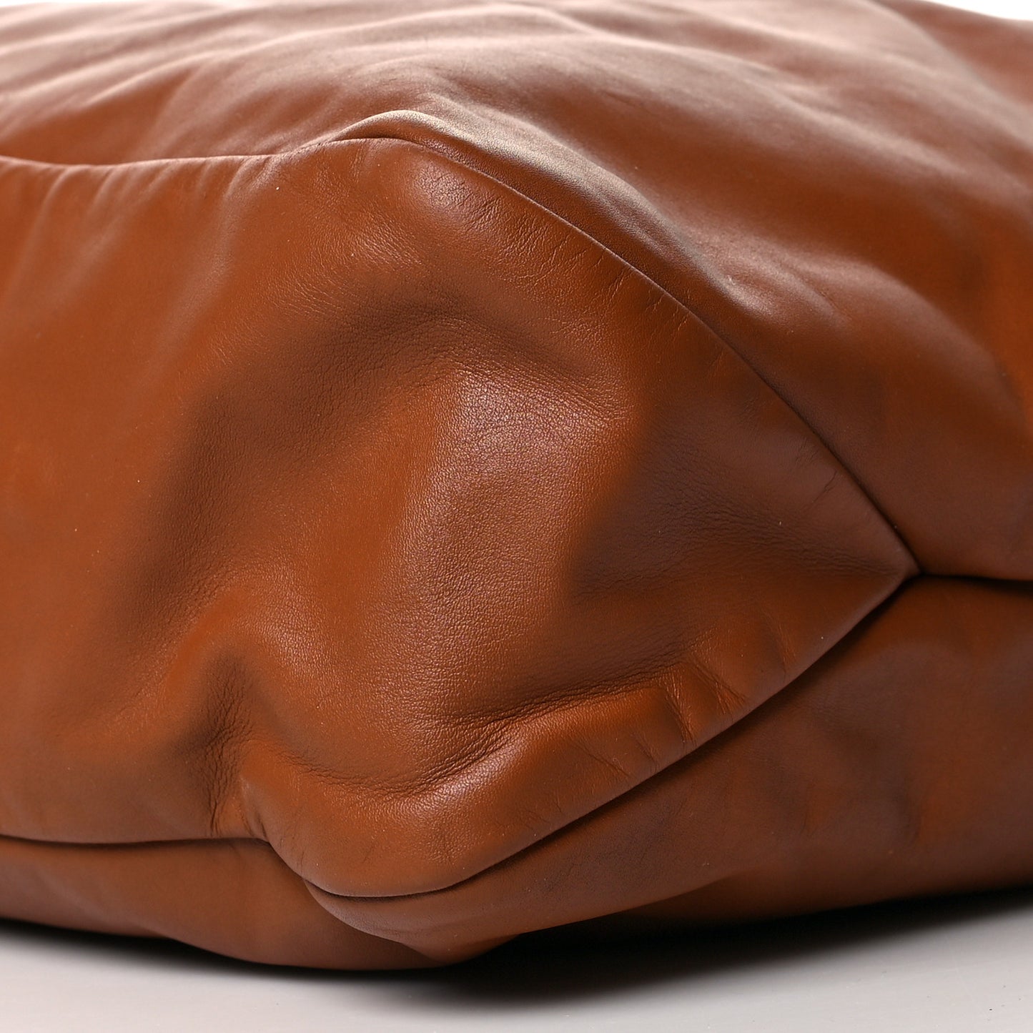 Calfskin Large Horsebit Chain Hobo Brown