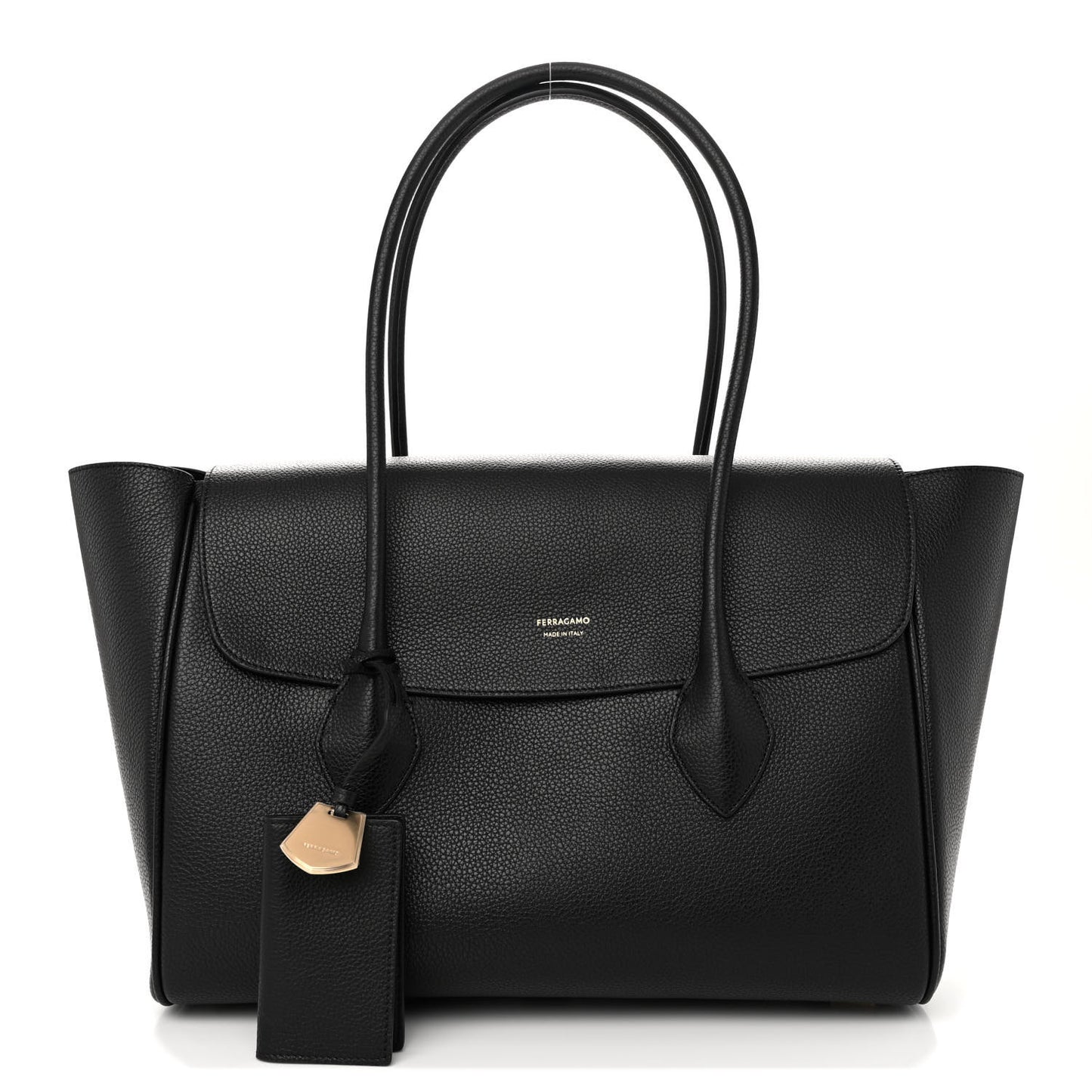Grainy Calfskin Tote Black