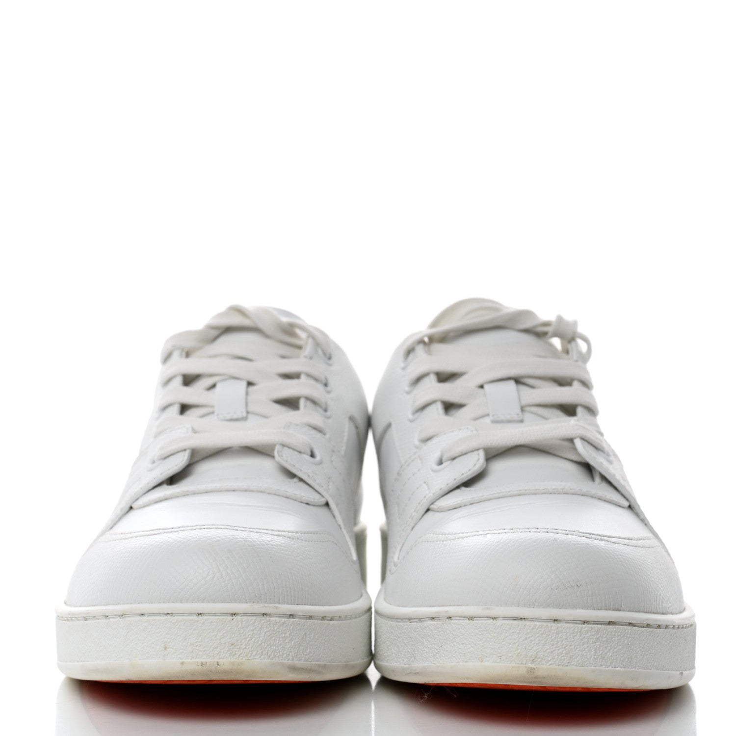 Hermes Epsom Calfskin Womens Free Sneakers 37 White 2 of 8