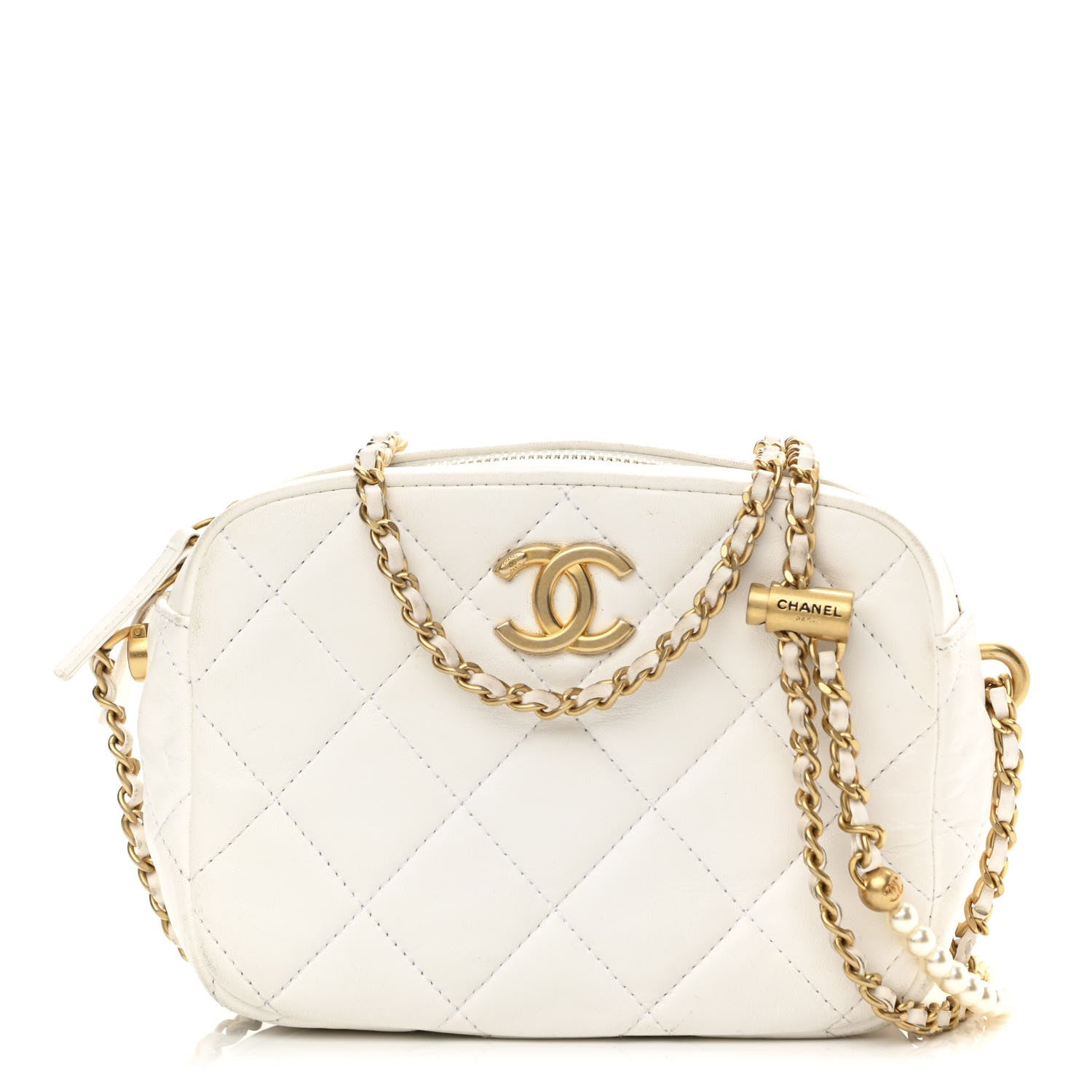 Chanel Lambskin Quilted Mini My Perfect Camera Case White 1 of 10
